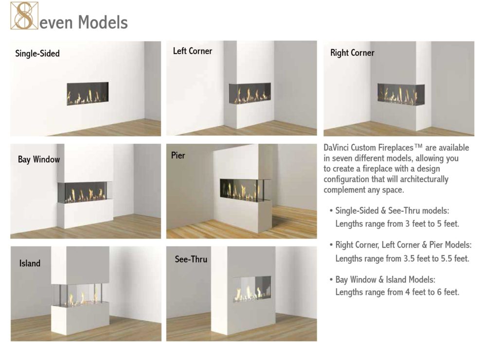 DaVinci Custom Fireplaces models