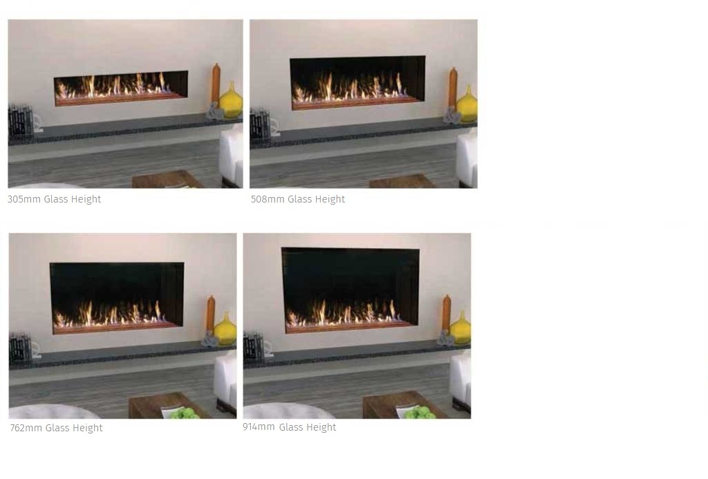 DaVinci Custom Fireplaces glass height