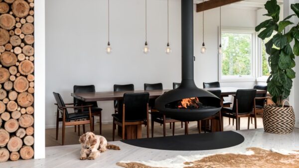 The Aether fireplace in the dining room 2