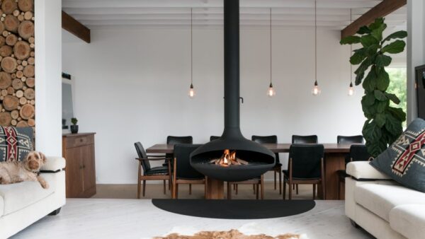 The Aether fireplace in the dining room 3